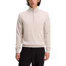 J.Lindeberg Kiyan Quarter Zip Golf Sweater - Moonbeam Melange
