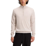 J.Lindeberg Kiyan Quarter Zip Golf Sweater - Moonbeam Melange