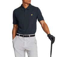 Lyle＆Scott高尔夫电网polo衬衫 - 黑暗海军