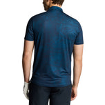 Lyle & Scott Contour Printed Golf Polo Shirt - Dark Navy