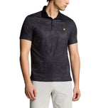 Lyle & Scott Contour Printed Golf Polo Shirt - Jet Black