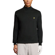 Lyle＆Scott高尔夫1874年四分之一ZIP跳线 - 喷气式黑色