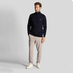 Lyle＆Scott Core 1/4 Zip Merino混合 - 黑暗海军