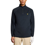 Lyle & Scott Mesh Panelled Course Golf Midlayer - Dark Navy