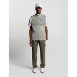 Lyle & Scott 印花 Windjammer 全拉链高尔夫马甲 - 真铁