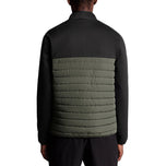 Lyle & Scott 运动抓绒混合高尔夫夹克 - 深黑色/花岗岩