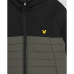 Lyle & Scott 运动抓绒混合高尔夫夹克 - 深黑色/花岗岩
