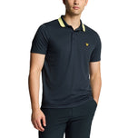 Lyle & Scott Tipped Golf Polo Shirt - Dark Navy/Solar Marker
