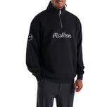 Malbon Collegiate Golf Sweatshirt 1/4 Zip - Black