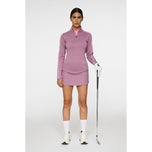 J.Lindeberg Women's Nefe Quarter Zip Golf Mid Layer - Very Grape