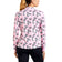 Nivo Women's Lolita Long Sleeve Mock Neck Golf Shirt - Rose/Navy