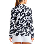 Nivo Women's Lolita UV Long Sleeve Mock Neck Golf Shirt - Black/White