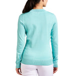 Nivo Women's Nicole V-Neck Golf Sweater - Aruba Blue