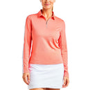 Nivo Women&#39;s Nina LIVCOOL Long Sleeve Mock Neck Golf Shirt - Melon