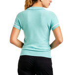 Nivo 女式 Nyla V 领针织高尔夫 Polo 衫 - 阿鲁巴蓝