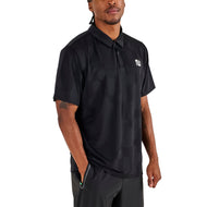 Malbon Performance Mesh Golf Polo Shirt - Black