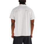 Malbon Performance 拉链插肩高尔夫 Polo 衫 - 白色