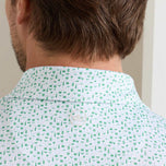 Peter Millar Cheers Performance Jersey Golf Polo Shirt - White