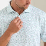 Peter Millar Cheers Performance Jersey Golf Polo Shirt - White