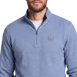 Peter Millar Ridgeline Knit Golf Quarter Zip - Summer Rain
