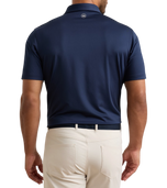 Peter Millar 纯色性能球衣高尔夫 Polo 衫 - 海军蓝