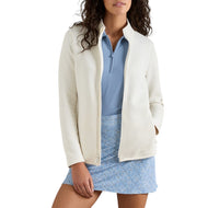 Peter Millar 女式 Lumi-Knit 高性能全拉链 - 浅白色