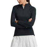 Peter Millar Women's Women's Raglan Sleeve Perth 1/4 Midlayer - Black
