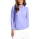 IBKUL Women's Solid Long Sleeve Zip Mock Neck Shirt - Lavender