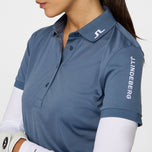 J.Lindeberg Women's Tour Tech Golf Polo Shirt - Vintage Indigo