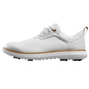 Travis Mathew 现代巡回赛尖刺高尔夫球鞋 - 经典白色/棕褐色