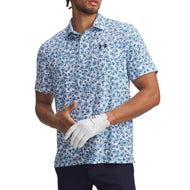 Under Armour Playoff 3 印花高尔夫 Polo 衫 - 白色/蓝色
