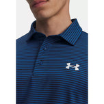 Under Armour Playoff Stripe Golf Polo Shirt - Midnight Navy/Varsity Blue
