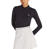 Malbon Women's Venus Long Sleeve Golf Polo Shirt - Black