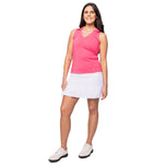 Golftini Women's Performance 17.5" Full Pleat Golf Skort - White
