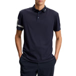 J.Lindeberg Heath Stripe Regular Fit Golf Polo Shirt - JL Navy