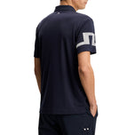 J.Lindeberg Heath Stripe Regular Fit Golf Polo Shirt - JL Navy