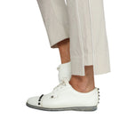 Golftini女性伸展脚踝高尔夫裤子-Kaki Houndstooth