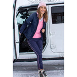 Golftini女子连帽衫夹克夹克 - 海军/浅粉红色