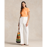 马球表演拉尔夫·劳伦（Ralph Lauren）女子棉花量身定制的polo衬衫 - 经典桃子