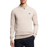 Lyle＆Scott高尔夫Merino Blend V Neck套头衫-Pink Taupe
