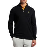 Lyle＆Scott Merino 1/4拉链套头衫 - 喷气黑色