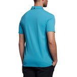 Lyle＆Scott Tonal Eagle Tech Collar Logo Polo- Moonstone Blue