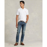 马球性能拉尔夫·劳伦·棉花polo-纯白色